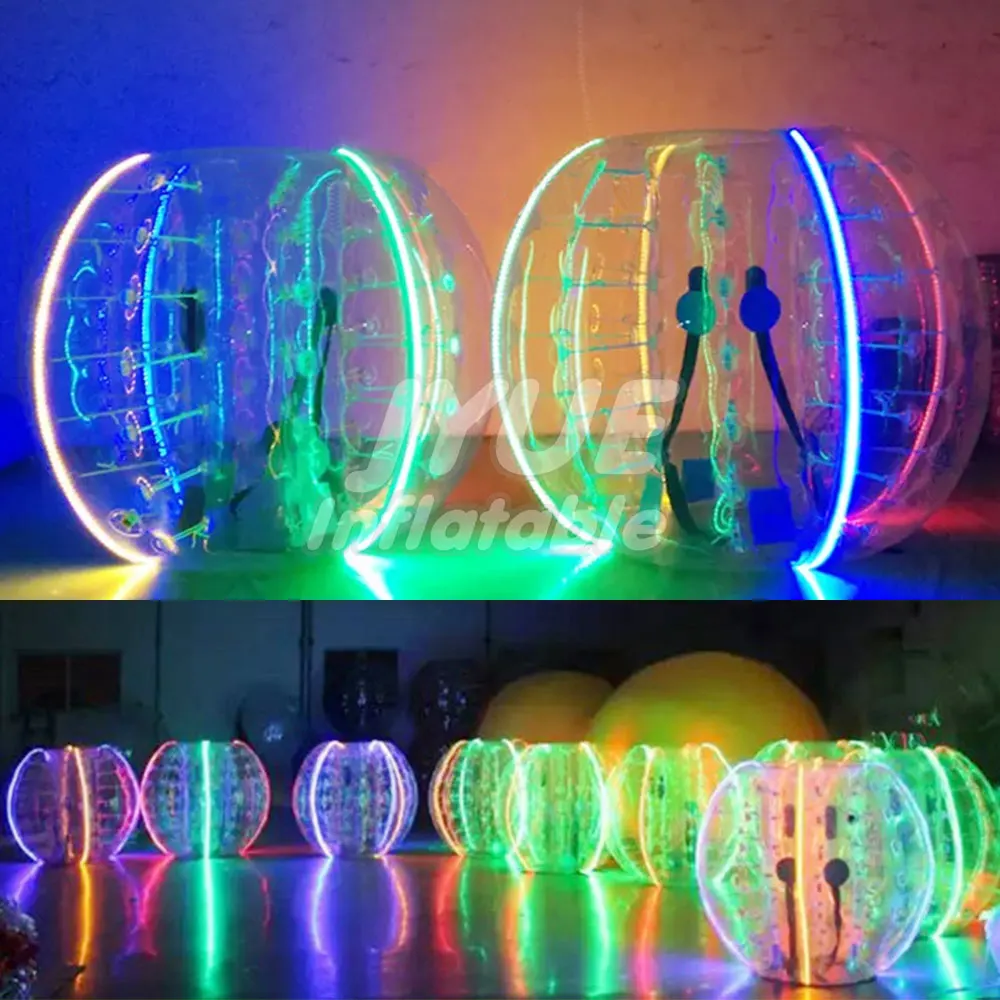 Hot Sale Game PVC TPU Knocker Bubble Soccer Balls Outdoor Inflatable Bumper Ball With LED Light For Adults