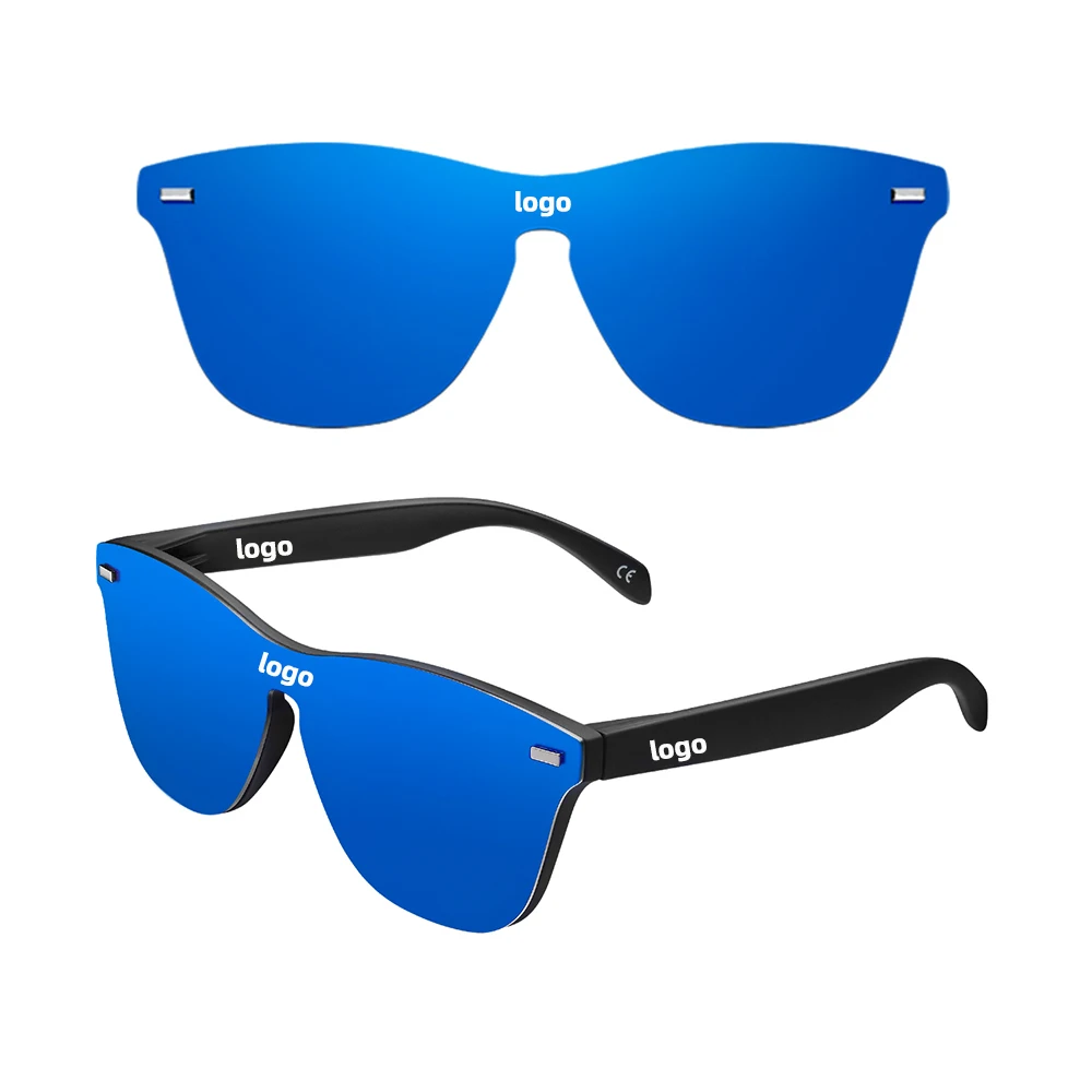 Windproof Anti-scratch Easy Clean Metal Nails Large Red Lens Designer Custom Polarized Sunglasses