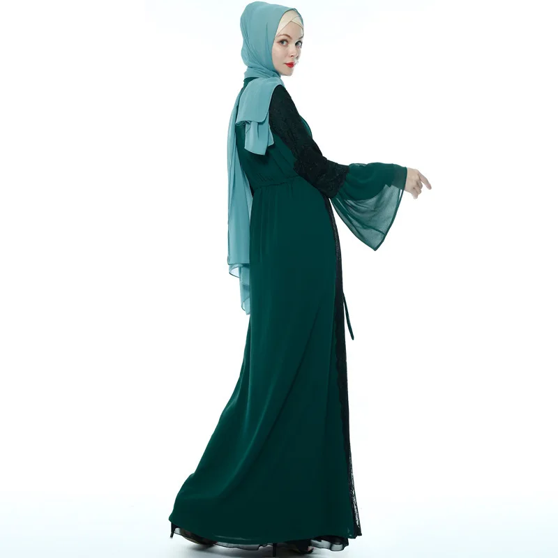 malaysia dubai turkey satin muslim dress for women abaya gulf collar pray islam clothing