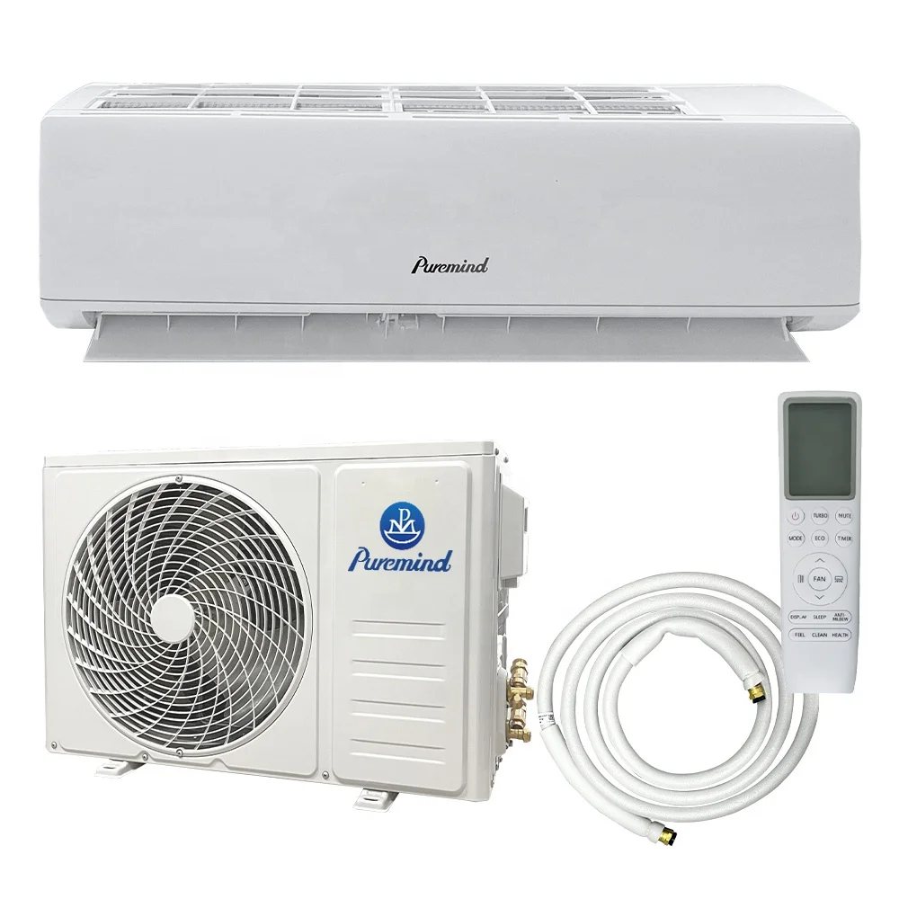Puremind Split Quick Connect Air Conditioner 9000-24000 Btu Smart Air Conditioners for Home with Pre-charged Connecting Pipe