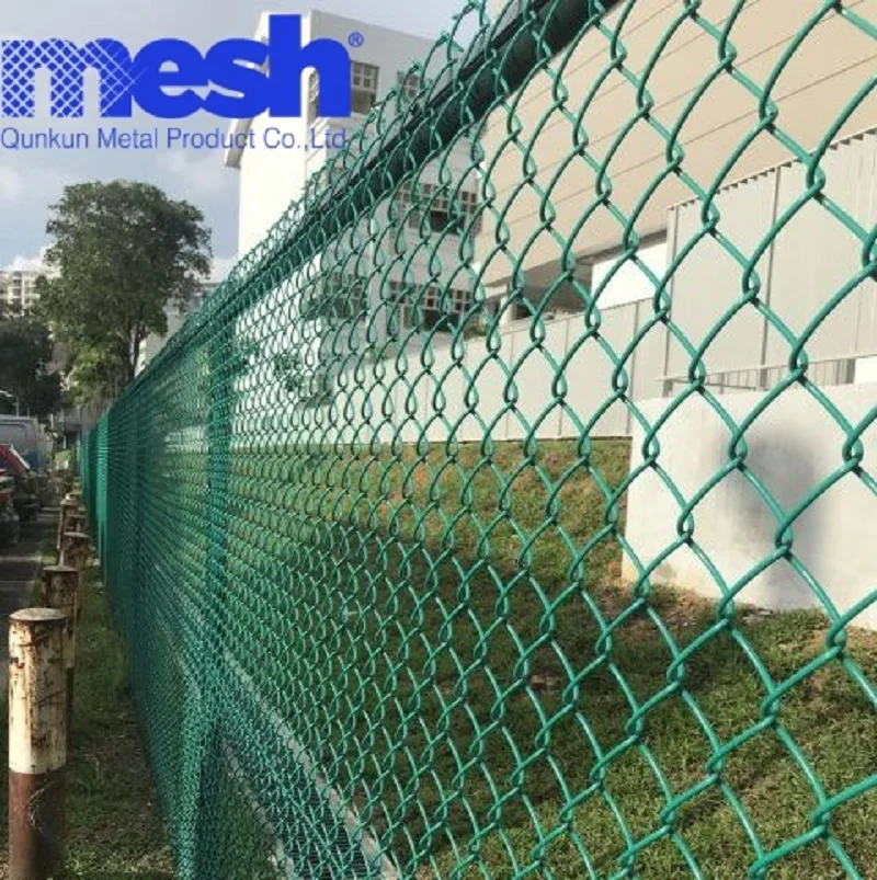 Anping wholesale high quality used galvanized pvc coated 6 gauge chain link fence
