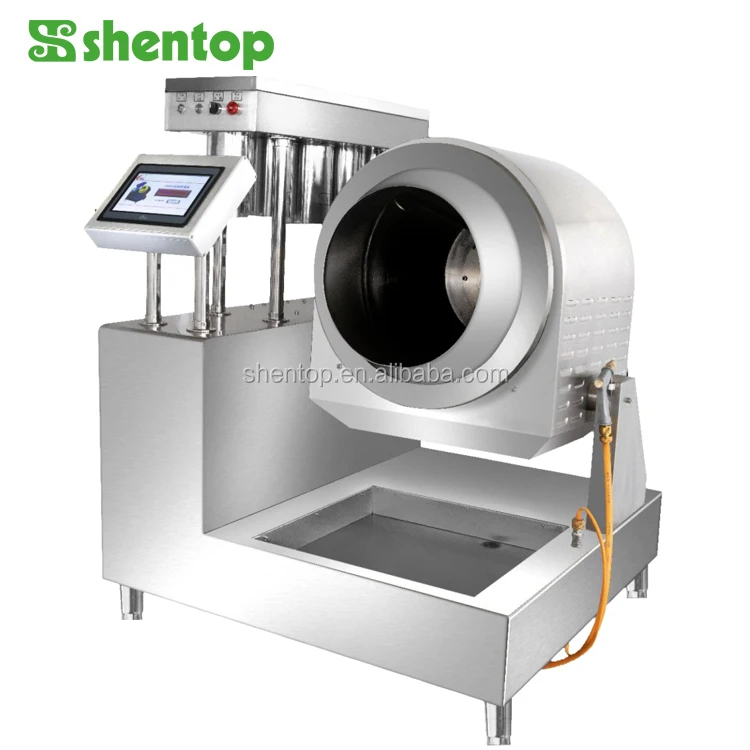 Shentop 380V Drum Type Automatic Fried automatic stirrer cooking Rice Making Machine kitchen equipment for Chinese Food