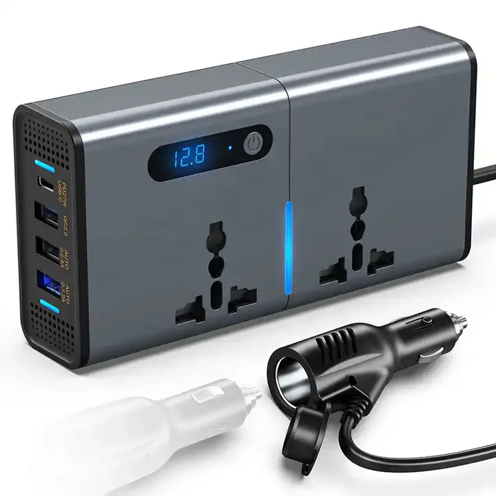 Hotsale 2 AC Outlets 4 USB Ports Charger Adapter 200W Power Inverter DC 12V to 110V AC Car Converter DC to AC Inverter
