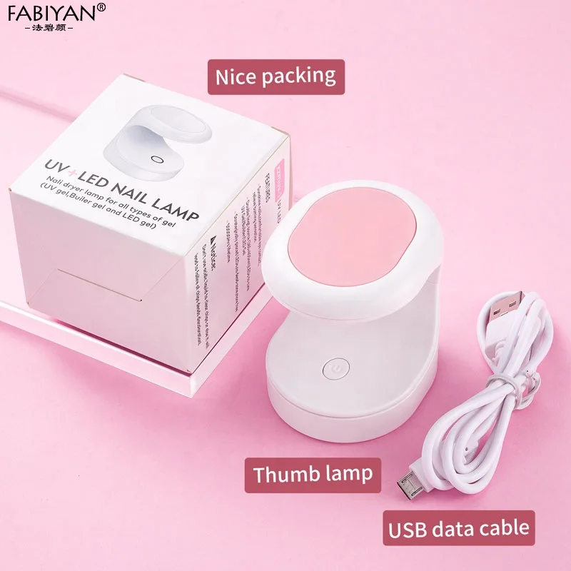 Wholesale LED Lamp Mini Portable USB Plug UV nail Lamp Nail Gel Polish Dryer Lamp Light for Single Finger