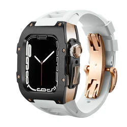 Комплект для часов из нержавеющей стали 316L резиновый корпус Apple Watch Series 8 7 6 SE 5 4 3 44 45