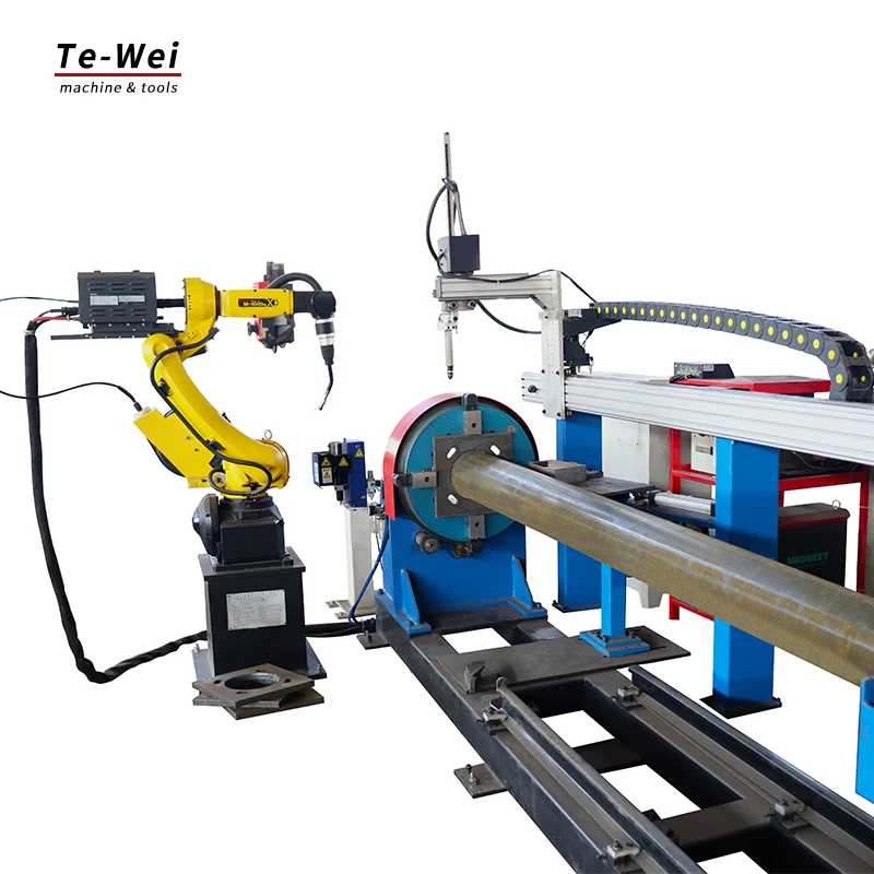 automatical welding machine for steel light pole flange with manipulator