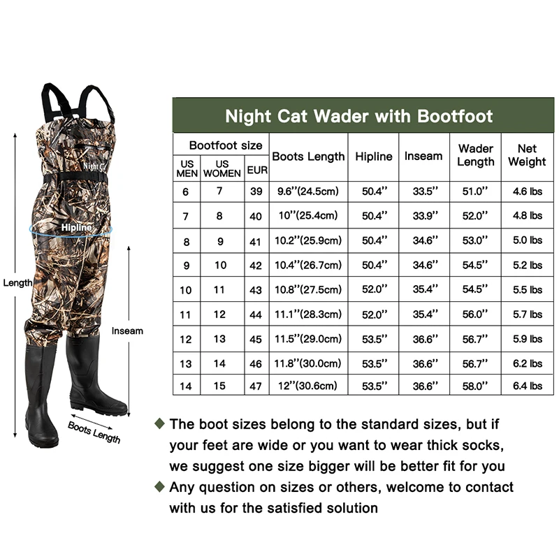 Custom Breathable Waterproof Durable Fishing Chest Wader With Boots Belt Camouflage Men Hunting Fishing Wader