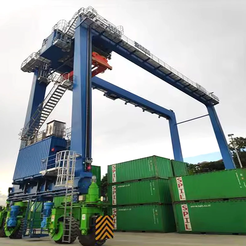 35 Ton 60 Ton 50 Ton Port Straddle Carrier 40ton Rubber Tyre Container Mobile Gantry Crane