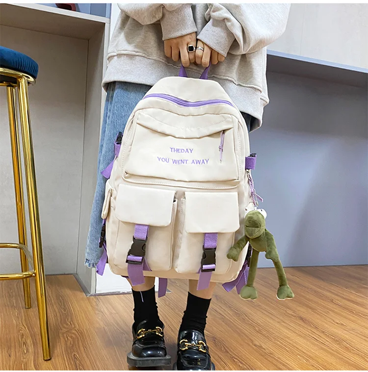 wholesale korean style nylon school backpacks for university girls womens students laptop university students book backpacks