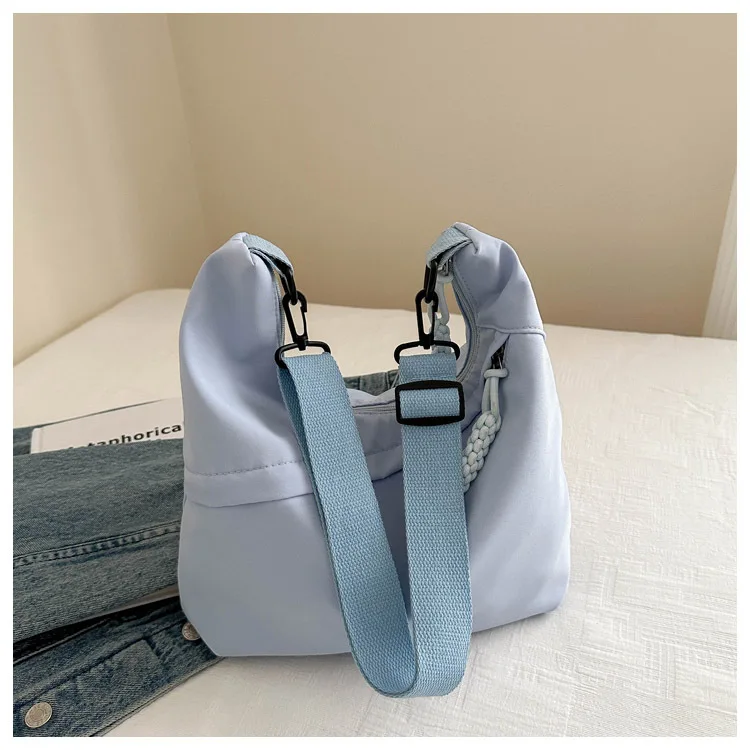 Hot Sale Cross Body Canvas Bag Fashionable Plain Cotton Shopping Eco-Friendly Bag Custom Logo Printable In Stock