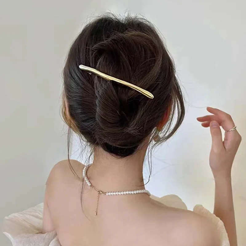 sweet small metal hair pin bandana clips luxury french bobby pins mini matte gold barrette hair clips