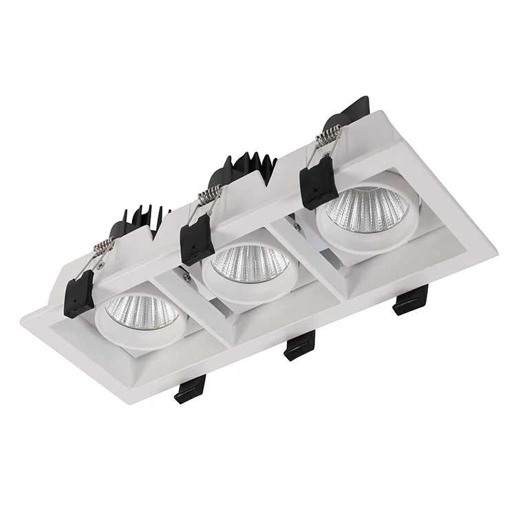 factory low price aluminum housing two moving heads 10w cob square led downlight