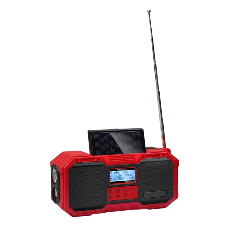 D588 Solar Radio Am Fm Outdoor Dj Line Array Speakers Sound Link Home Speaker With 5000Mah Power Bank