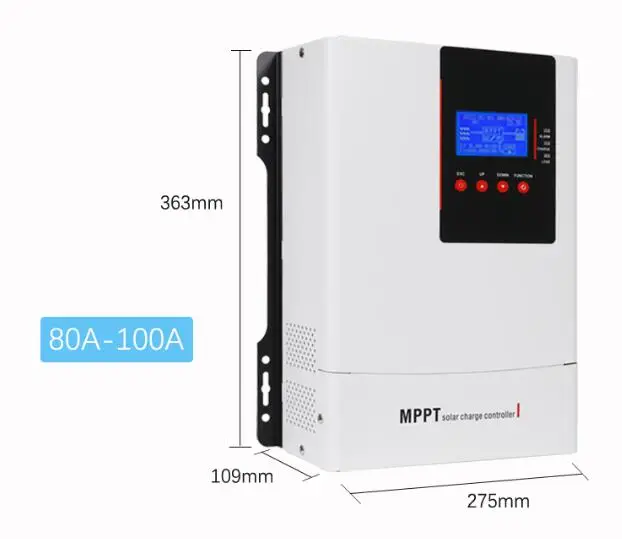 120 Ампер MPPT 12V 24V 36V 48V DC входной Солнечный контроллер заряда с регулируемым параметром ЖК-дисплей светодиодные индикаторы
