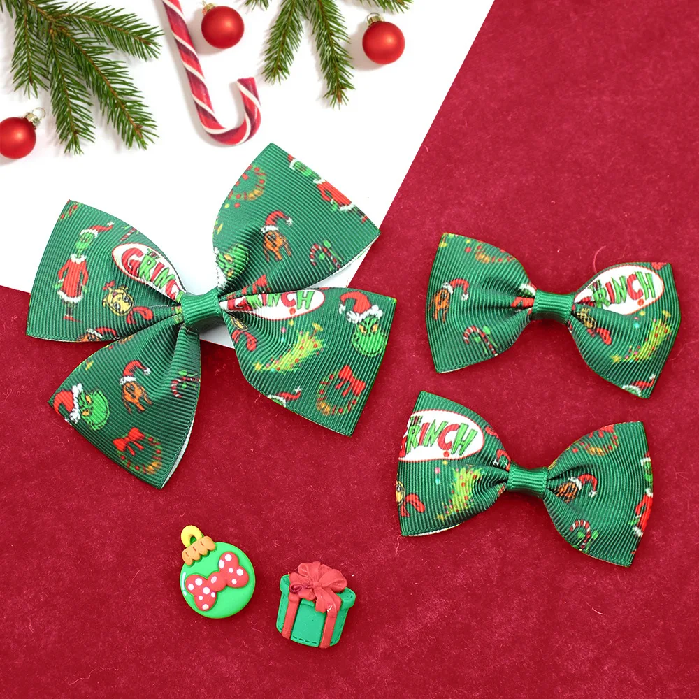 New 3-Piece Set Christmas Holiday Bow Hair Clip Christmas Hot Hair Accessories For Children And Girls