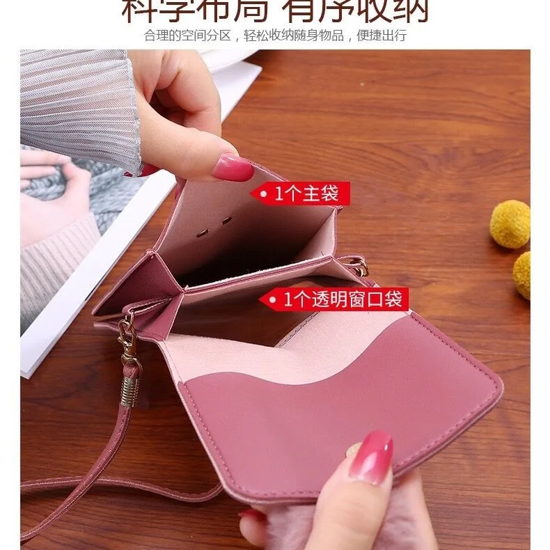 Cute Pattern Amazon Hot Sell Women Cellphone Wallet Original Leather Ladies Little Girl Gift Purse bag