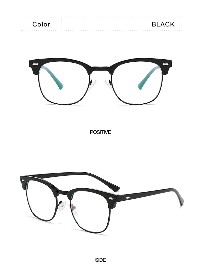 Classic Half Photochromic Polarized Anti Blue Light UV400 Sunglasses New Arrival Fashionable Sunglasses Women Black White Brown