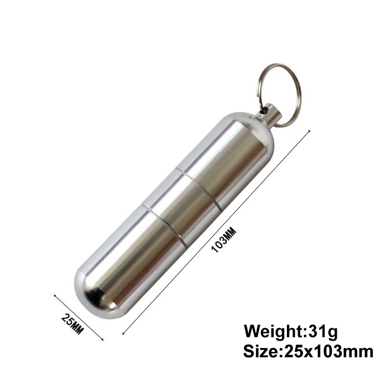 Портативный Алюминиевый металлический Карманный контейнер для таблеток