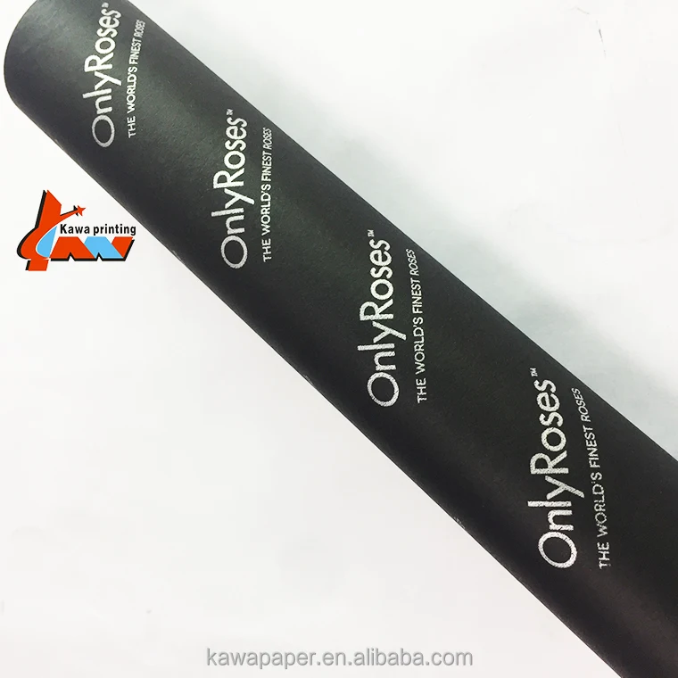 Black 80gsm cheap high quality eco friendly wood pulp cotton rice tissue water resistant flower gift wrapping paper