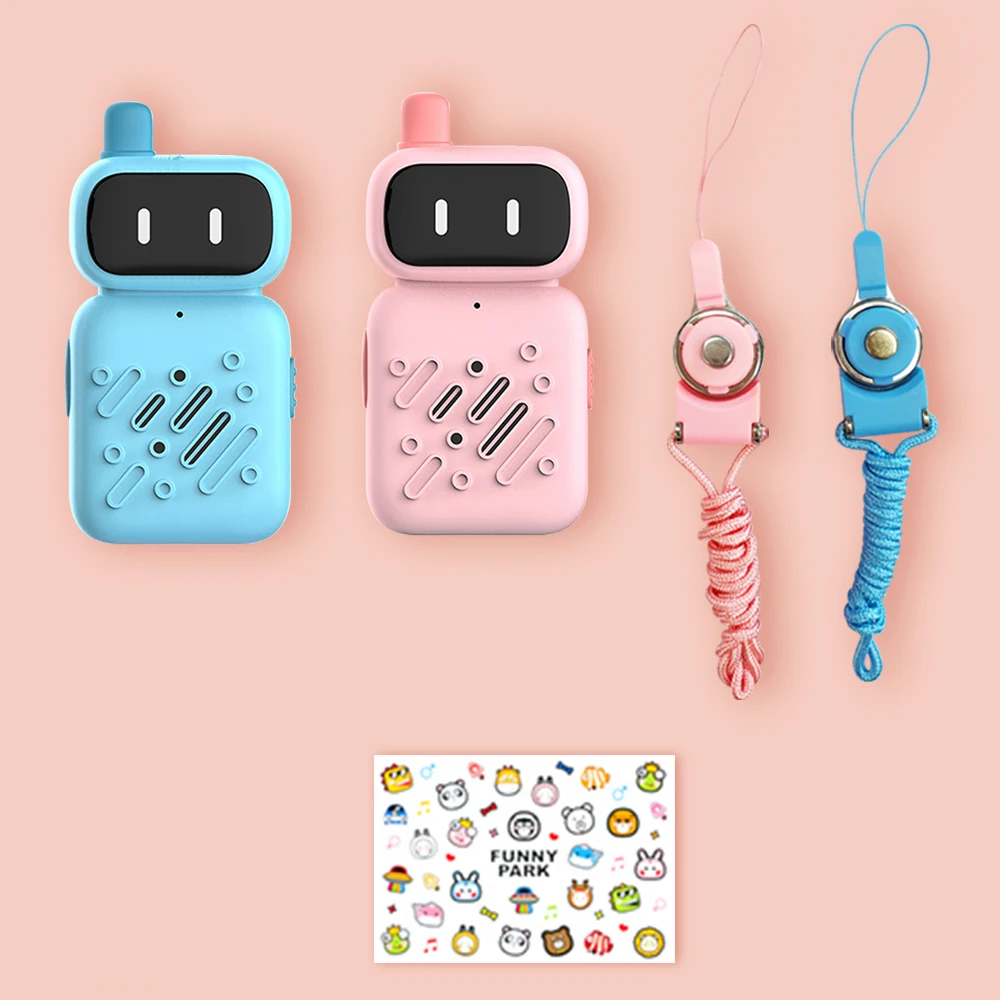 new robot interphone for kid antenna walkie talkie set of 2 walkie talkie toys pink/blue/multicolour