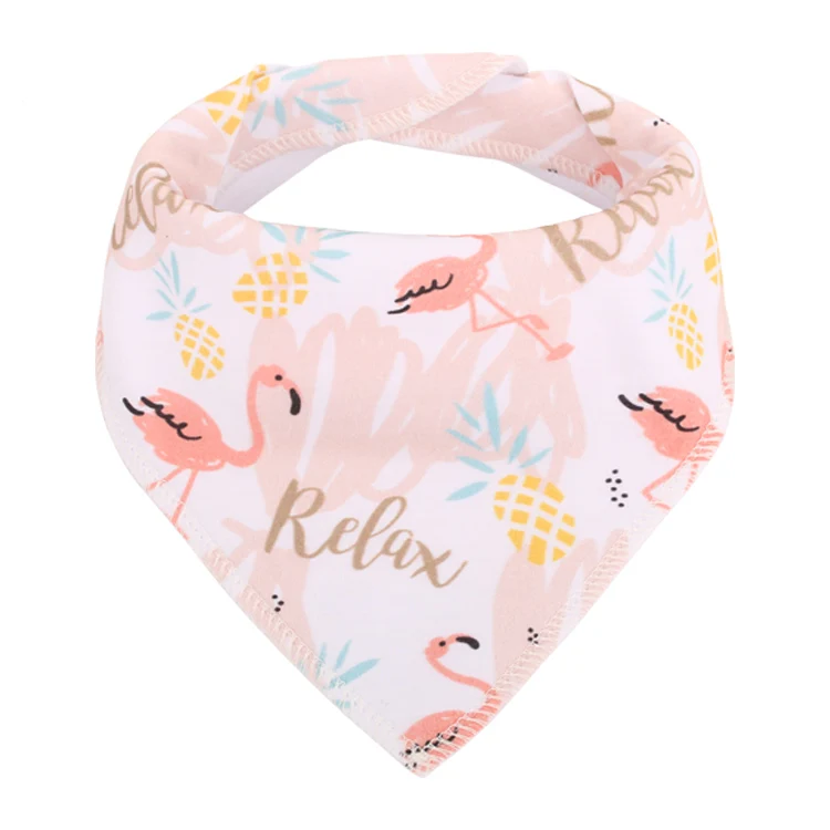 Baby bandana  bibs 100% cotton 4pcs/pack  2020 lovely design super soft baby bibs  manufacturer
