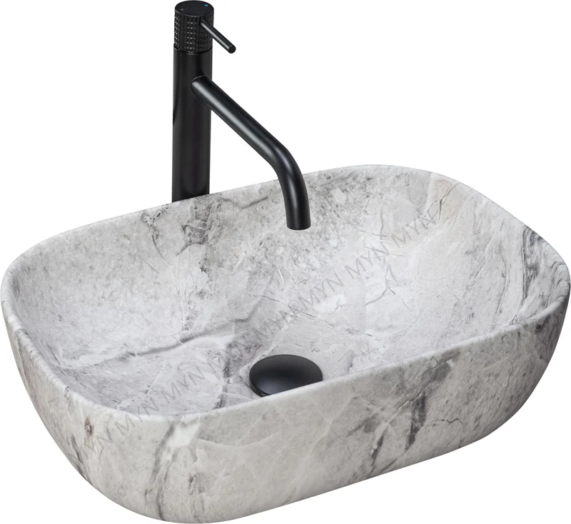 Hot Sales Above Counter Sink Sanitary Ware Ceramic Handmade Marble Wash Basin