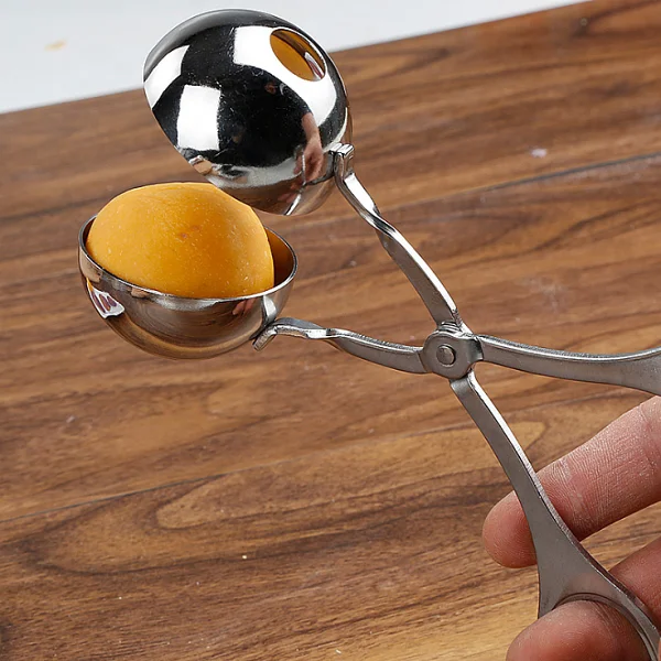 Stainless Steel Meat Ball Maker and Tongs Non-Stick Metal Utensils Spoon Type