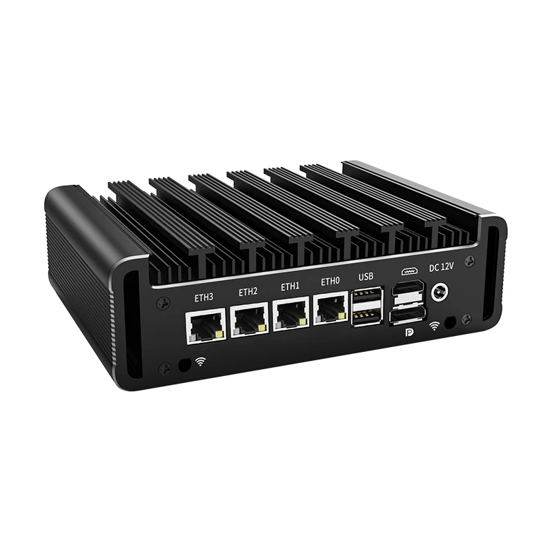 12th Gen 2.5G Soft Router J6412 Quad Core 4 In-tel i226-V 2500M LAN 2xDDR4 NVMe 2xRS232 Firewall Mini PC Computer Proxmox