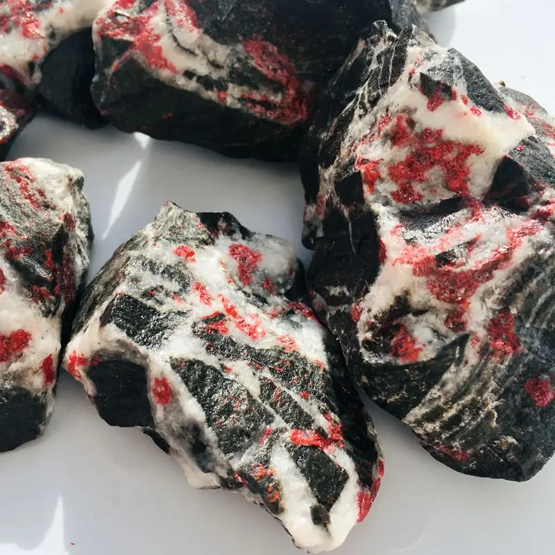 Wholesale natural Raw cinnabar mineral Stone Original specimen crystal stone for sale