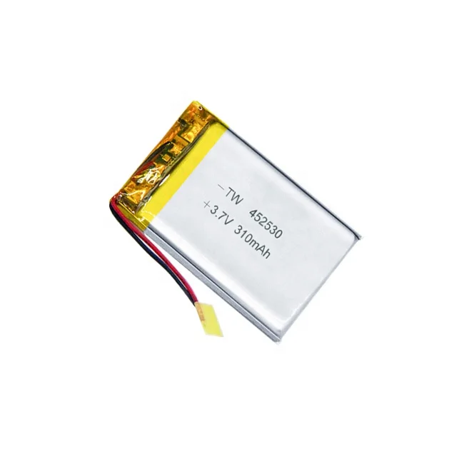 Li Polymer Battery 452530 3.7v 300mah 4.5mm Thickness 25mm Width 30mm Length 3.7v 300mah Lipo Battery Packs