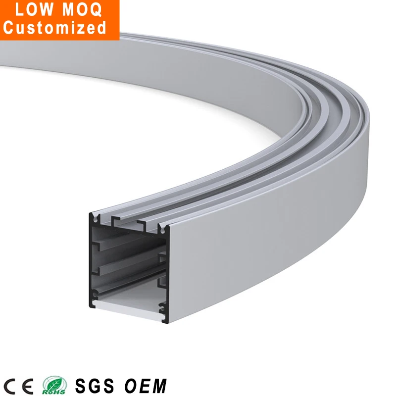 Custom shape 3535 Pendant Dia1400mm flexible led silicone tube profile