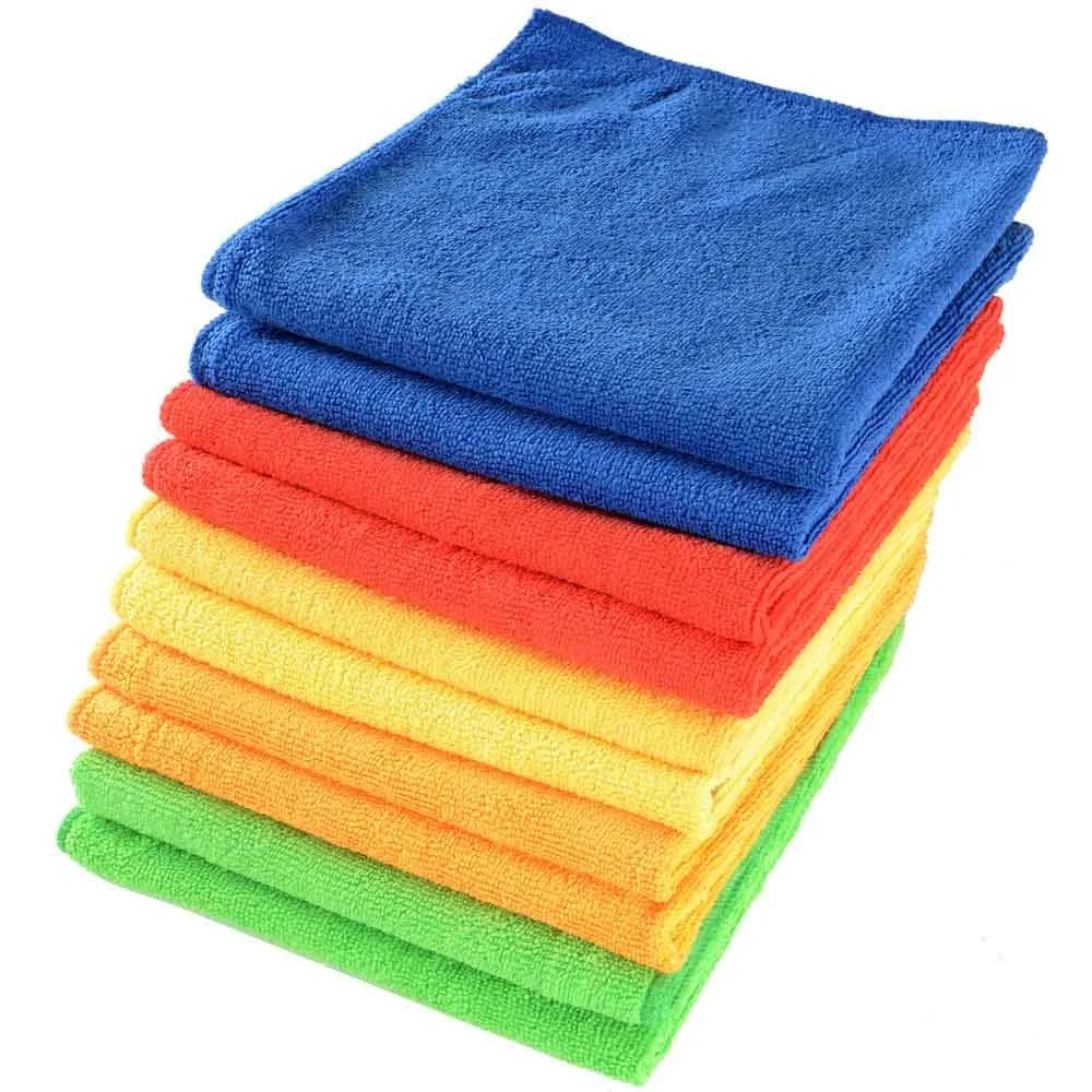 Factory Hot Sell 40X40CM Microfiber Cleaning Cloth Polishing Car Microfiber Cloth Car Kitchen Window Towel Microfiber Towel