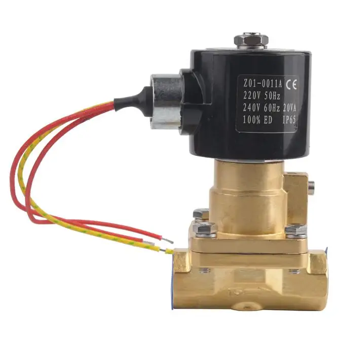 Hot Sell 1/2in 1in 2 inch Brass Valve 2 Way Steam High Temperature Pneumatic Valve 24V Dc 2 Way Solenoid Valve