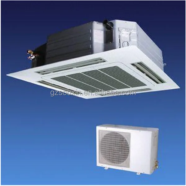 1.5 ton central air conditioner 2 hp  ceiling cassette factory customize CE large room high quality good price 4 way cassette
