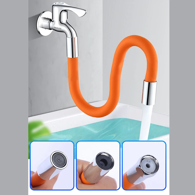 360 degree rotating Anti-Splash Silicone Faucet Extension Spray Hose tap Faucet  universal pipe  with low price
