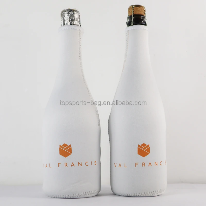 2023 Blank Thermal Shock Proof Neoprene Wine Sleeve Champagne Glass Bottle Cooler with Zipper
