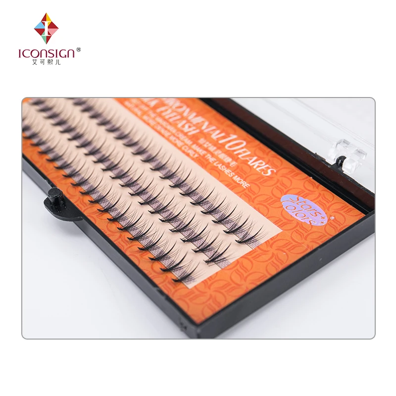 Wholesale 10d volume fans cluster 3d 6d pre made silk individual eyelashes private label custom for salon