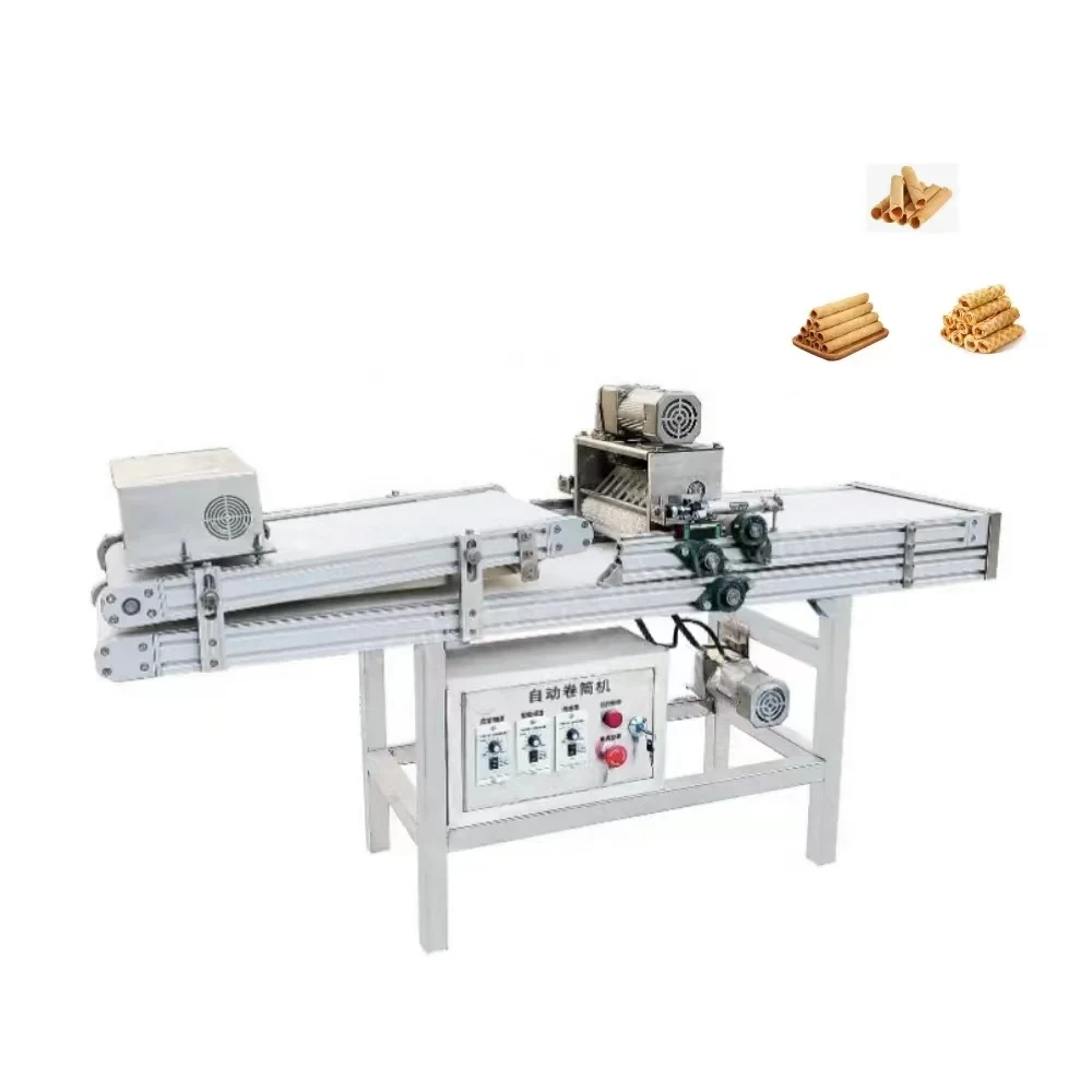 Commercial Automatic Wafer Roller Machine Cuchufli Rolling Machine Barquillos Roller for Sale