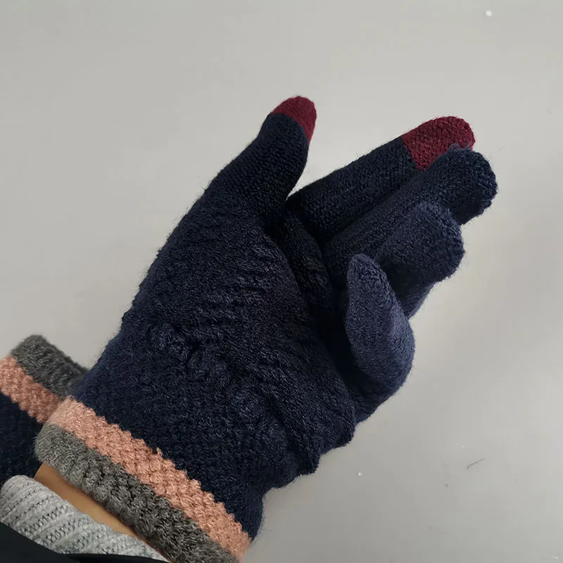 Перчатки женские шерстяные разноцветные зимние эластичные мягкие теплые шерстяные вязаные перчатки шерстяные перчатки для рук