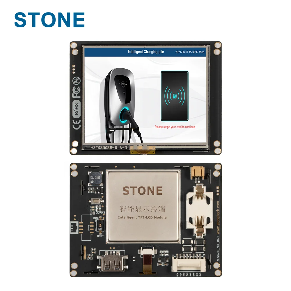 STONE 3.5 Inch 480*320 HMI TOUCH SCREEN LCD PANEL Smart LCD Module Uart Display TFT Display Module for Charging Pile