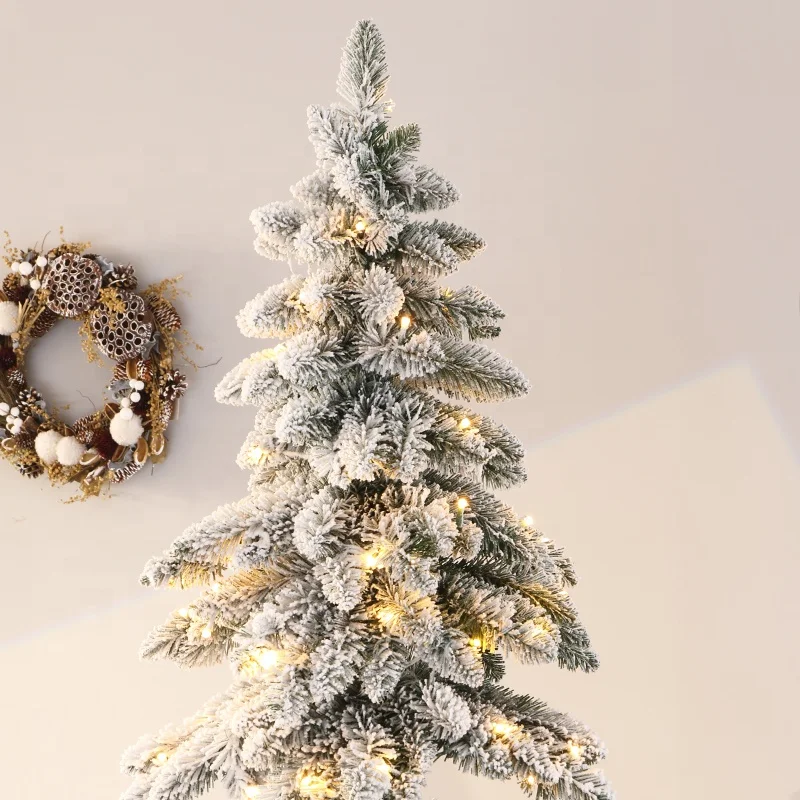Hot Sale 120cm 4FT PVC Flock christmas  tree home decoration artificial led christmas tree