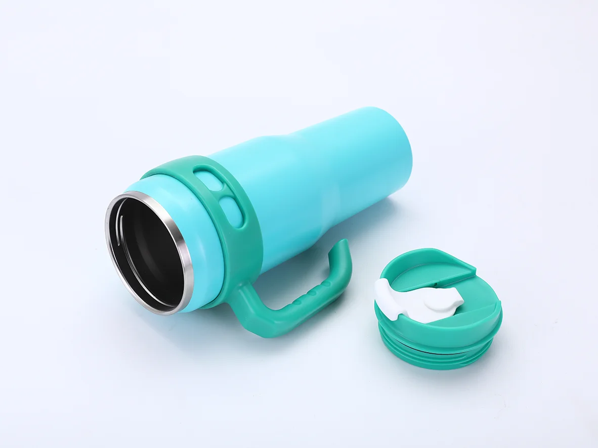 5D UV Custom Logo 40oz Stainless Steel Insulated Travel Tumbler with Handle Eco-Friendly Coffee Mug with Lids