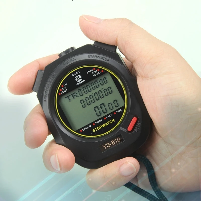 China manufacture Electronic Stopwatch Timer Training Running Watch Activity Walking Running Pedometer