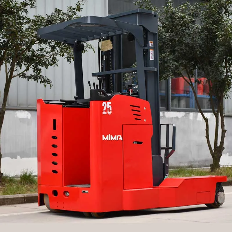 MIMA factory small retractable forklift 2.5t multi-WAY forkliffts 2500kg reach truck pallet stacker for long material handling