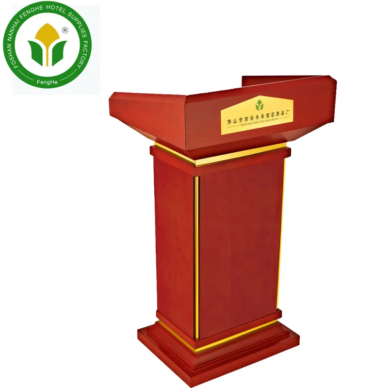 
Hot sales classic design red wooden church podium rostrum lectern 