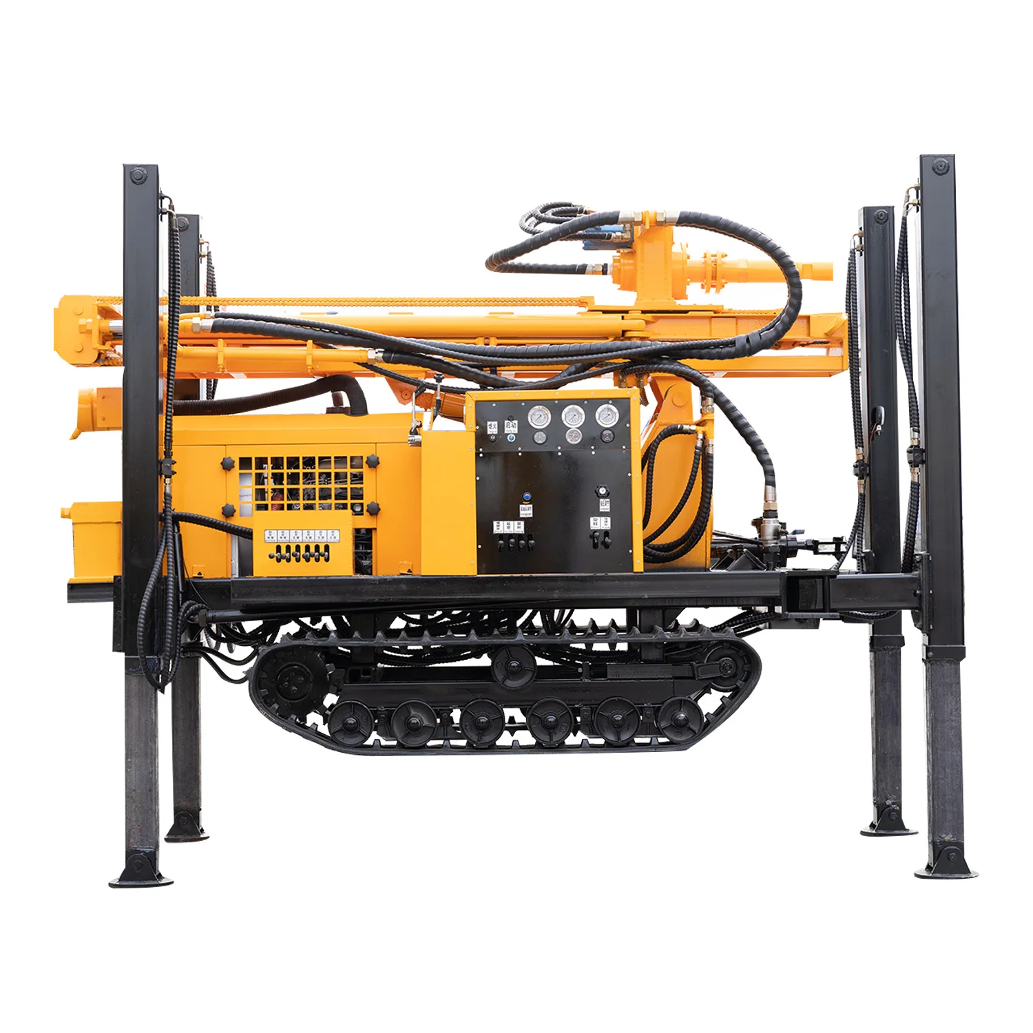 
China HW BRAND 300m-1000m Depth Pneumatic Rock Blasting Drill Rig For Mining And Quarry Drilling 