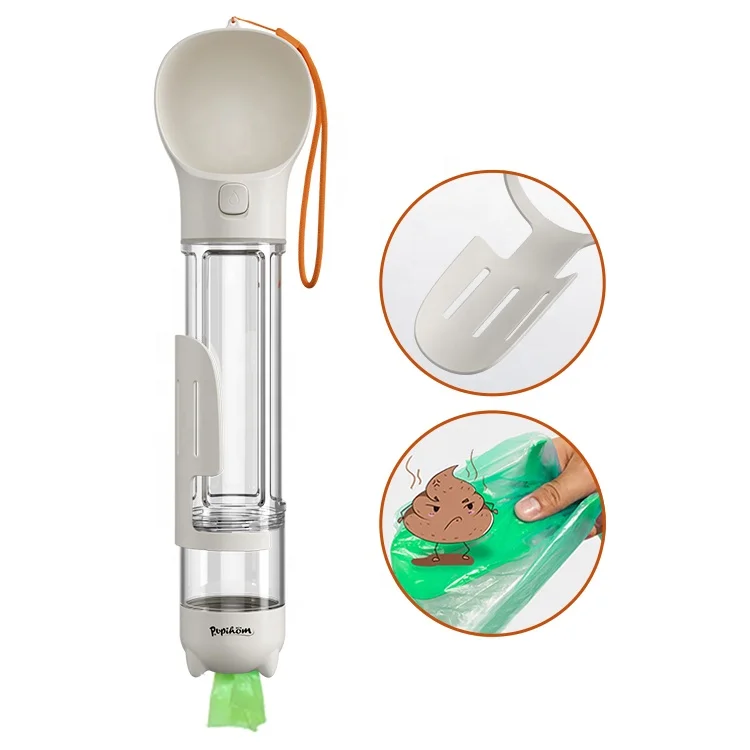 Портативная многофункциональная бутылка для воды PUPIHOM, Диспенсер, чаша для щенков и собак, умная поилка, кормушка для домашних животных с пазлами и сумкой для уборки