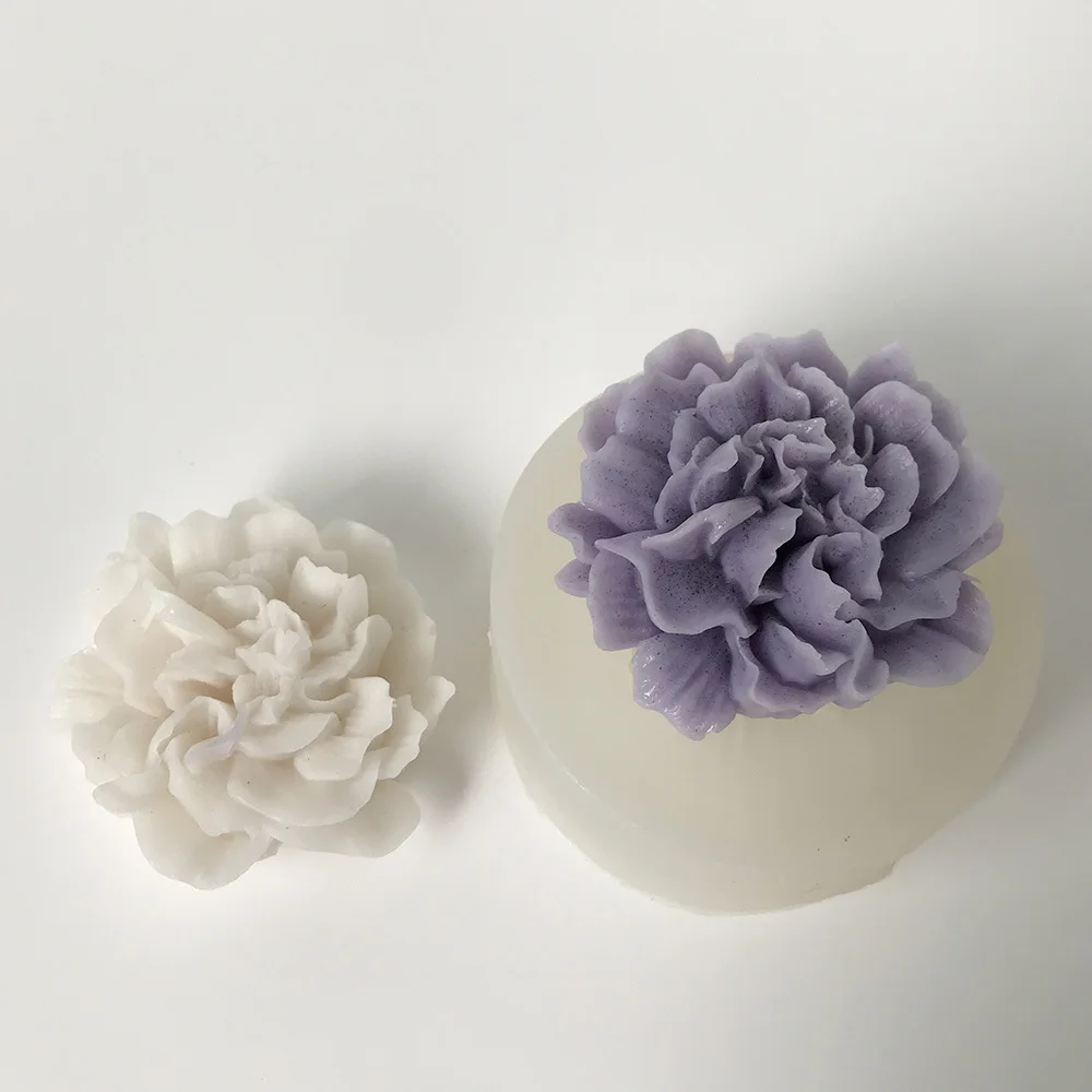 Rose Carnation Poppy candle silicone mold diy drop glue mold Aromatherapy gypsum soap mold