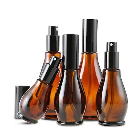 portable 10/20/30/50/100ml amber glass dropper bottle essential oil perfume pipette bottles refillable