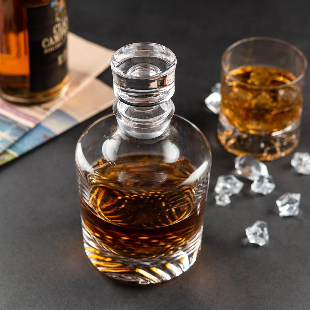 780ml round  decanter set whiskey/ brandy vodka whiskey decanter